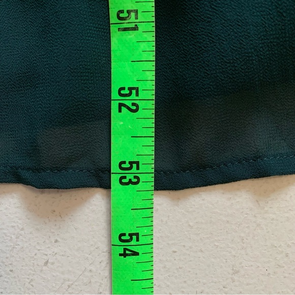 Lulus Medium Demure Aura Emerald Tiered Balloon Sleeve Maxi Dress NWT - Picture 16 of 16